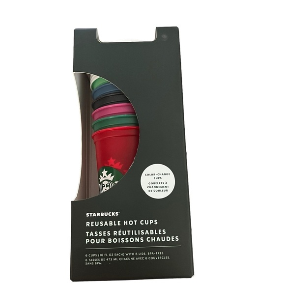 Starbucks Color Changing Hot Cups 6 Pack NEW IN BOX - Picture 1 of 2